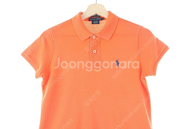 W(S) 폴로 랄프로렌 반팔 카라 티셔츠 오렌지 면 슬...--2