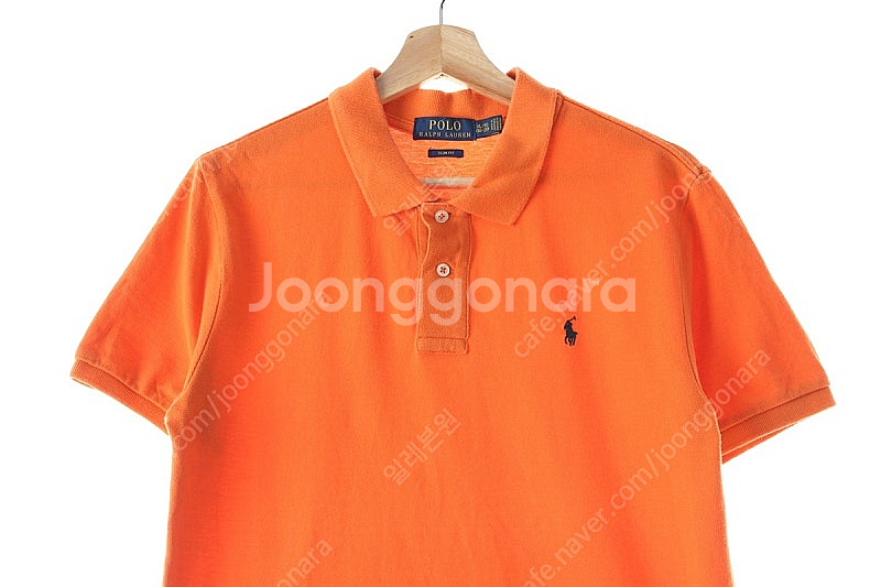 (XL) 폴로 랄프로렌 반팔 카라 티셔츠 오렌지 면 아...--2