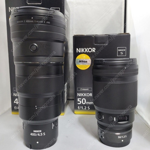 니콘 Z 400mm f4.5 VR S / Z 50mm F1.2 S 팝니다.