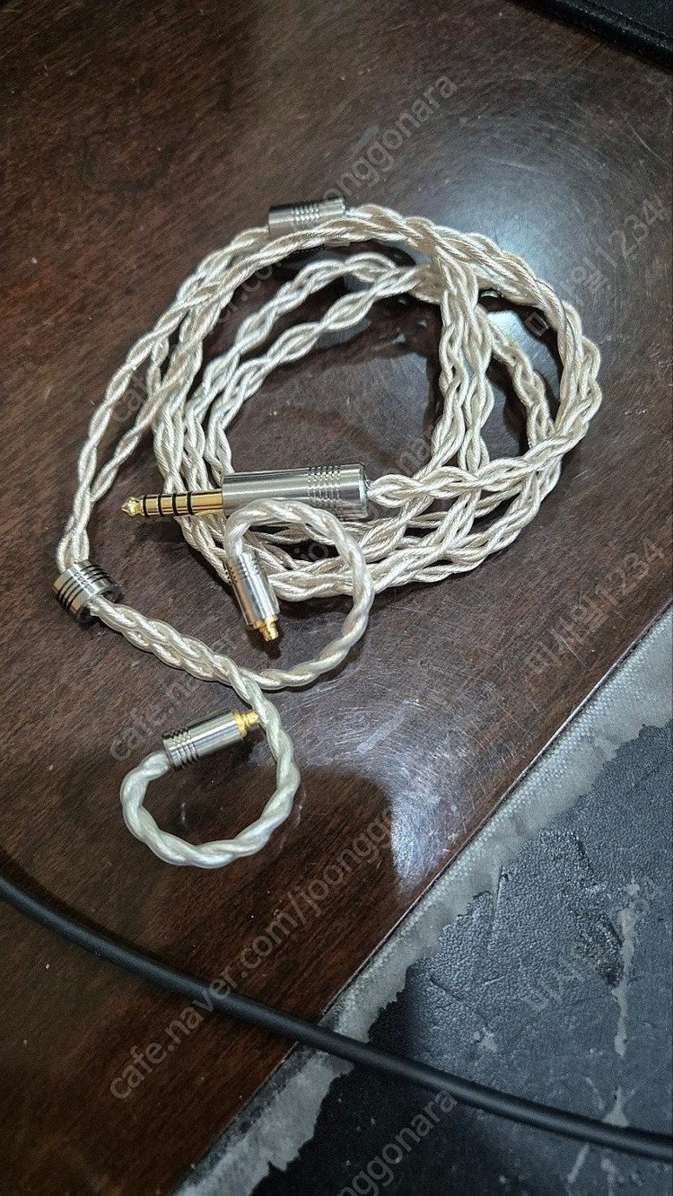 루시드이어스 순은선 백미(白眉) 커스텀 케이블 ( ie900,4.4)--1