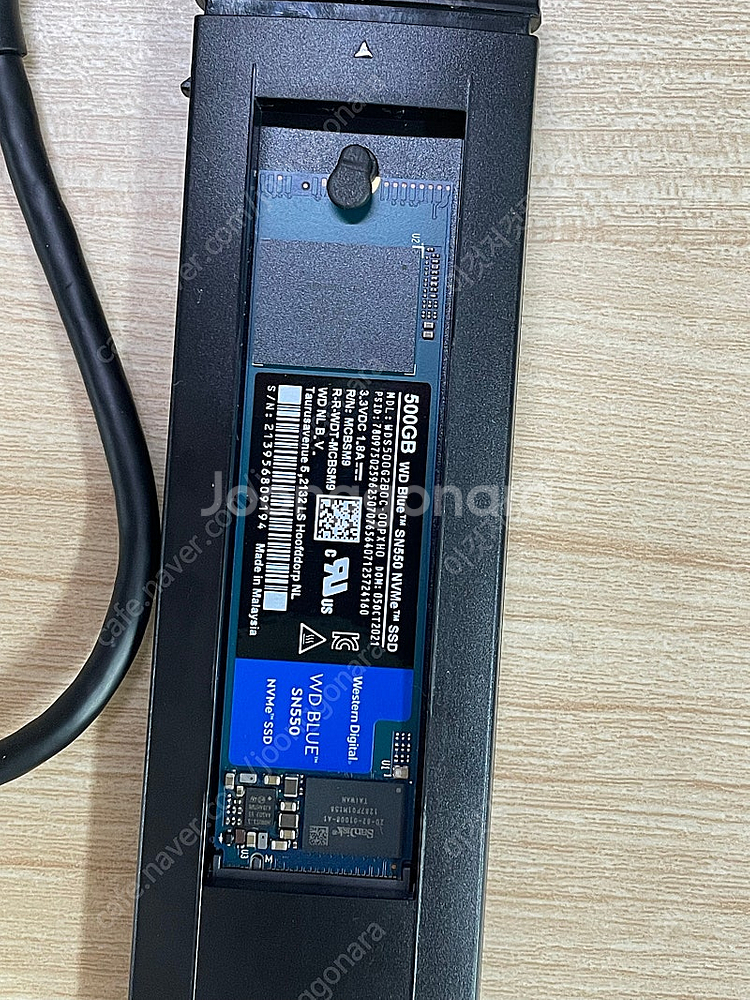 WD 500GB SSD M.2 NVME + 유그린 외장...--3