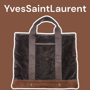 YvesSaintLaurent 입생로랑 코듀로이 토트백 /감정서포함