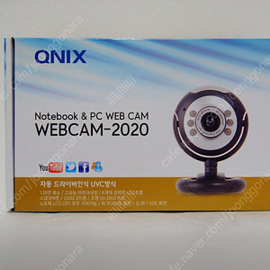 큐닉스 웹캠(LED램프/마이크내장) WEBCAM2020 새상품팝니다.(8천원)