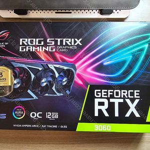 [최고회원] ASUS ROG STRIX RTX3060 O12G GAMING OC D6 (12GB) 그래픽카드 팝니다.