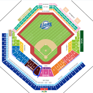 8월25일(일요일) 삼성라이온즈VS 롯데. 지브론 테이블석 2연석판매