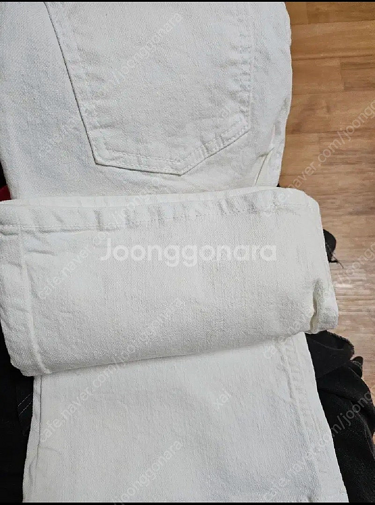 카인다미 슬림 세미 부츠컷 화이트 L--4