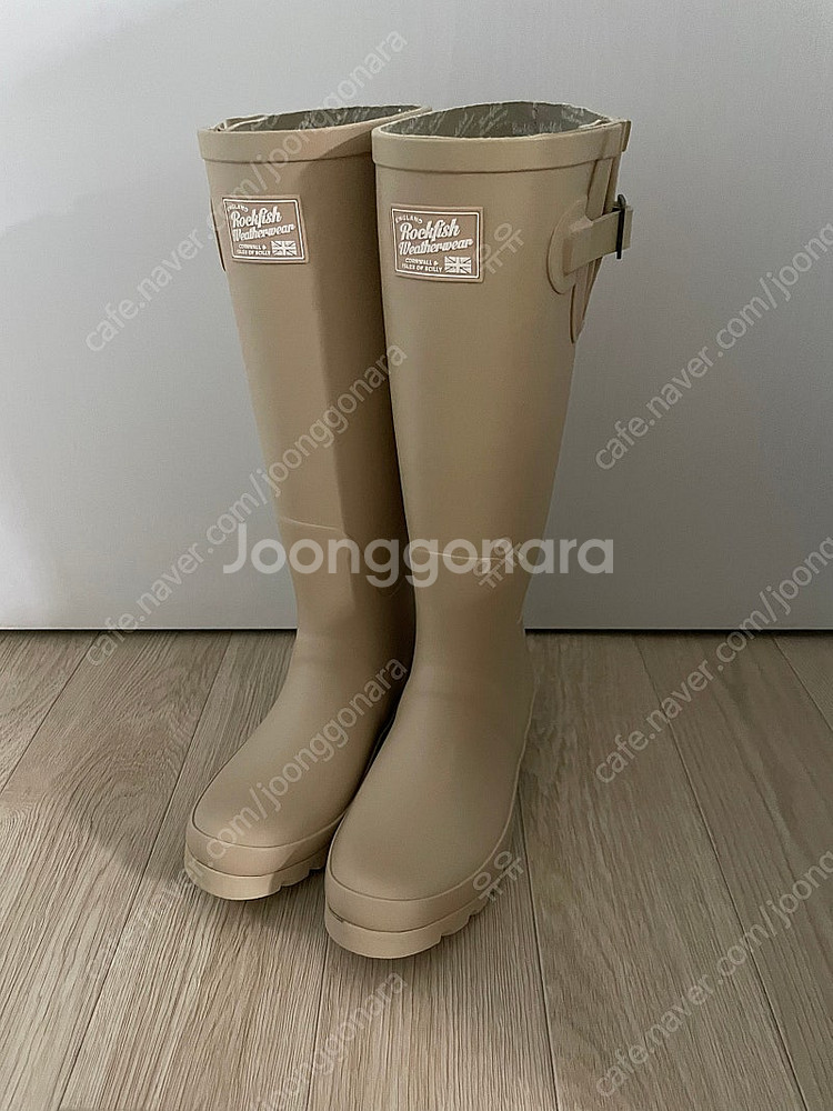 (새상품) 락피쉬 레인부츠 롱 235 베이지--0