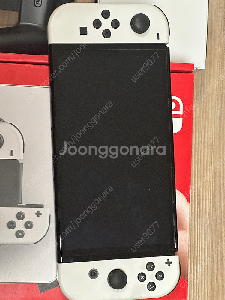 닌텐도 스위치 oled 화이트 풀박 + 젤다 왕눈--2