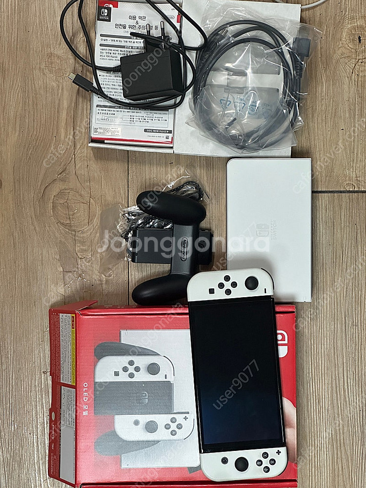 닌텐도 스위치 oled 화이트 풀박 + 젤다 왕눈--3
