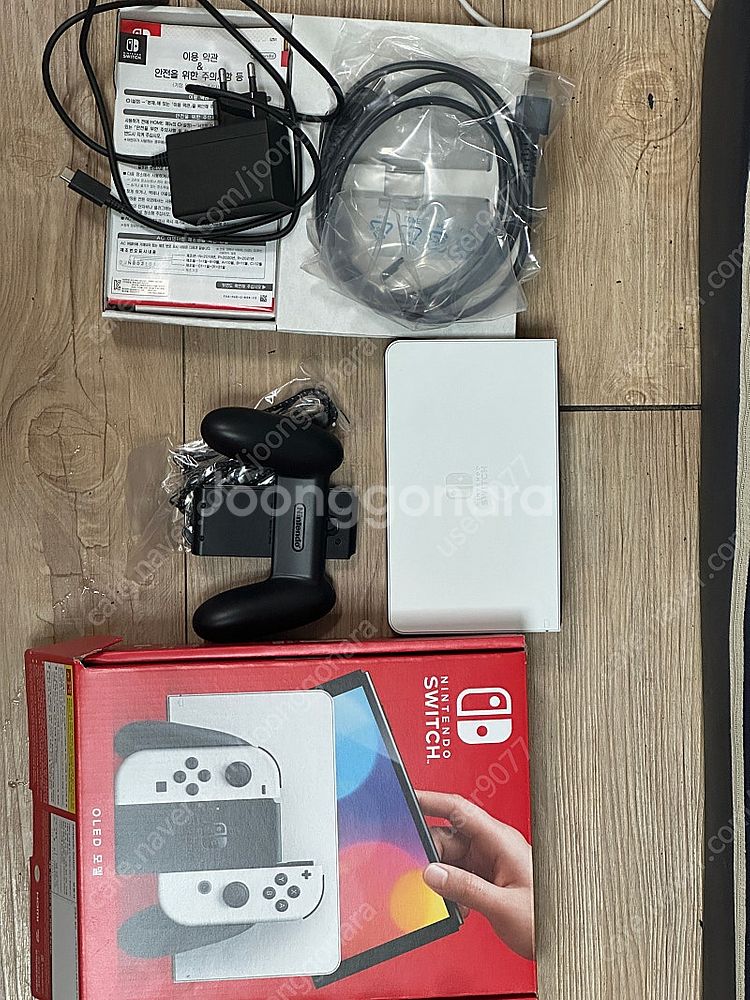 닌텐도 스위치 oled 화이트 풀박 + 젤다 왕눈--4