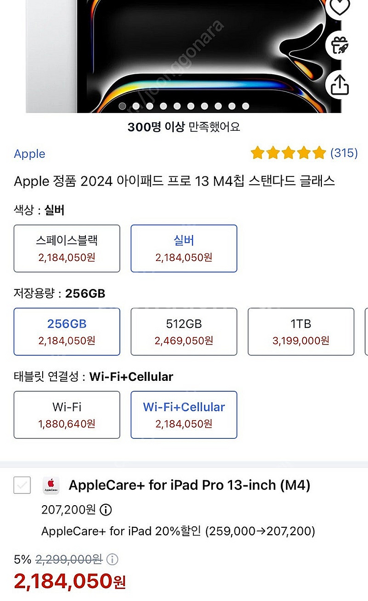 M4 아이패드 프로 13인치 셀룰러 급매--1