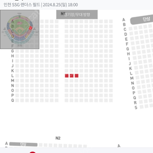 8월25일 일요일 문학 SSG vs KT 1루 응원지정석 3연석 통로석