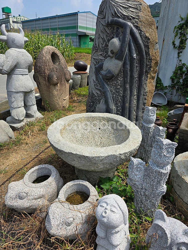화강암 초대형 돌절구--0
