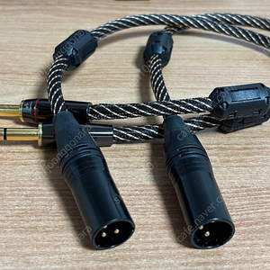 3pin xlr to 6.5mm 0.5미터 오디오 케이블 2개