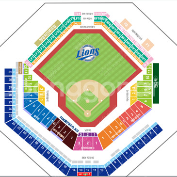 8월 25일 일요일 삼성 vs 롯데 3루 SKY 지정석...--0