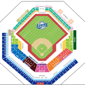 8월 25일 일요일 삼성 vs 롯데 3루 SKY 지정석 1루 내야지정석 연석