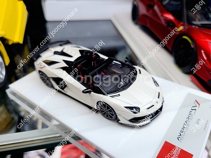 1/43 EM515A 메이크업 람보르기니 아벤타도르 svj 로드스터 매트 펄 화이트--0