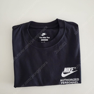 나이키남성티셔츠(Nike NSW Authorized Personnel T-Shirt Black - Asia)