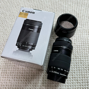 캐논 efs 55-250mm is stm 헝그리망원 렌즈(정품후드)