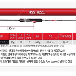 아부가르시아 리얼스킬에어 822LT