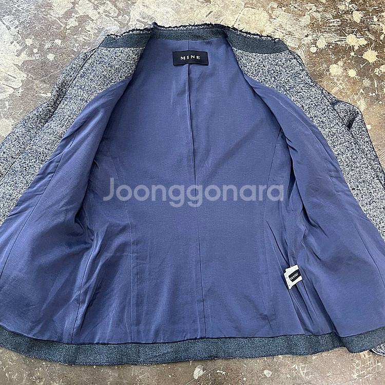 82) 한섬 마인 자켓 트위드자켓 이태리원단 시스템 타임 오즈세컨--4