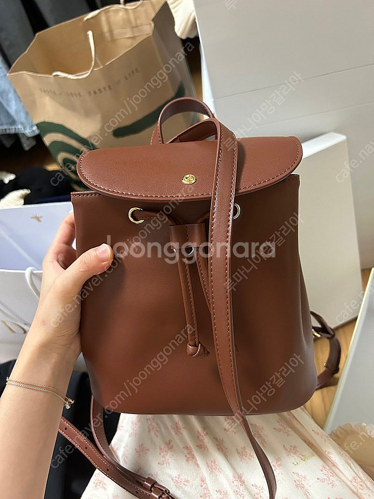 유메르 몽드 레더 백팩 가방--0