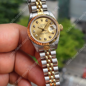 [정품] 롤렉스 여성용 데이저스트 샴페인골드 10P 다이아 18K 콤비 (Rolex Datejust Gold 10P Diamond Dial Two-Tone Women's)