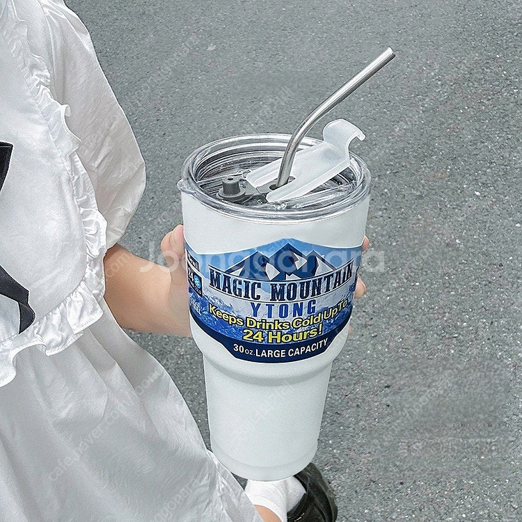 (텀블러) 900mL 304 스텐 보온, 스텐빨대포함--2