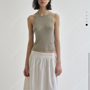 Ovbeige HALTER KNIT TOP_KHAKI GREY 오브베이지