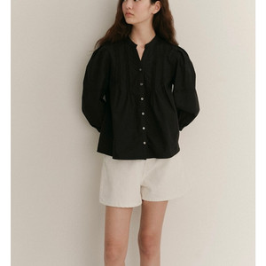 러브어스유 cielo lace pintuck blouse (black)