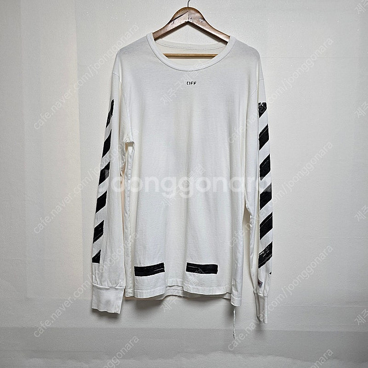 오프화이트 17 S/S 롱슬리브 티셔츠 화이트(XL)--0
