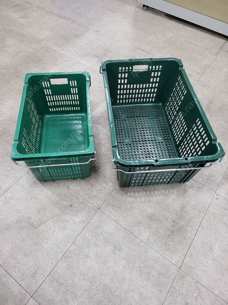 ( 새상품 )농 수산 바구니,수납,사과 사각 과일 운반 상자 운반6호 이삿짐 특대 이사 바구니 (녹색,노랑))--1