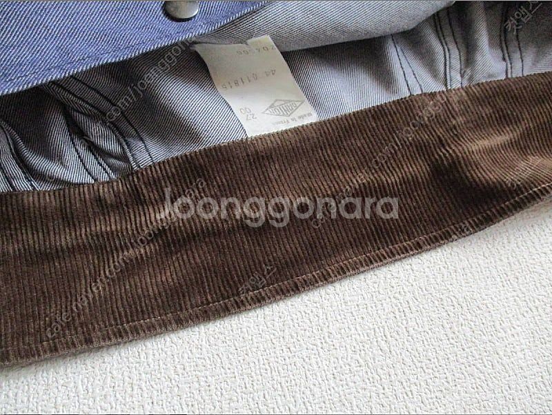 단톤 코듀로이 청자켓 Made in France--4