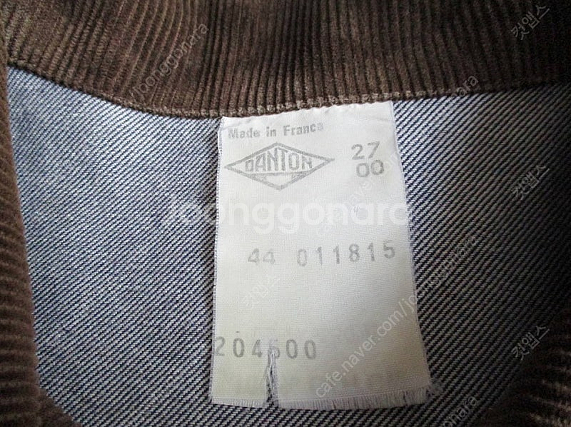 단톤 코듀로이 청자켓 Made in France--5