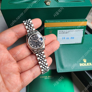 [정품] 롤렉스 여성용 데이저스트 블랙 검정 10P 다이아몬드 히든버클 (Rolex Datejust Black 10P Diamond Jubilee Women's)