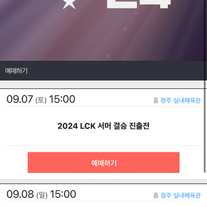 2024 LCK 서머 결승 동반입장 양도 구합니다