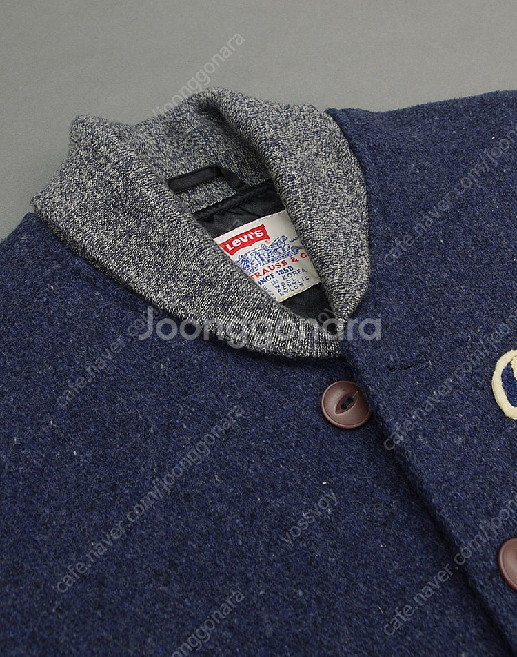 리바이스 90's 울블렌딩 숄카라 레터맨 버튼 바시티자켓 L 100~105 LVC 버즈릭슨 웨어하우스 풀카운트 빈티...--6