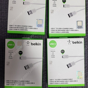 정품 Belkin USB-C 케이블 4개 팝니다.(택배비 포함)