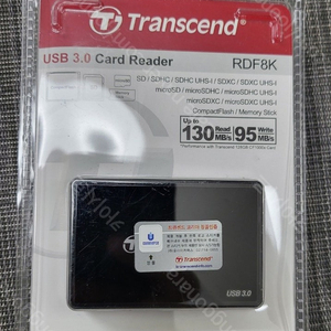 (미개봉) 트랜센드(Transcend) RDF8K USB 3.0 멀티 메모리 카드 리더기 팝니다.(택배비 포함)