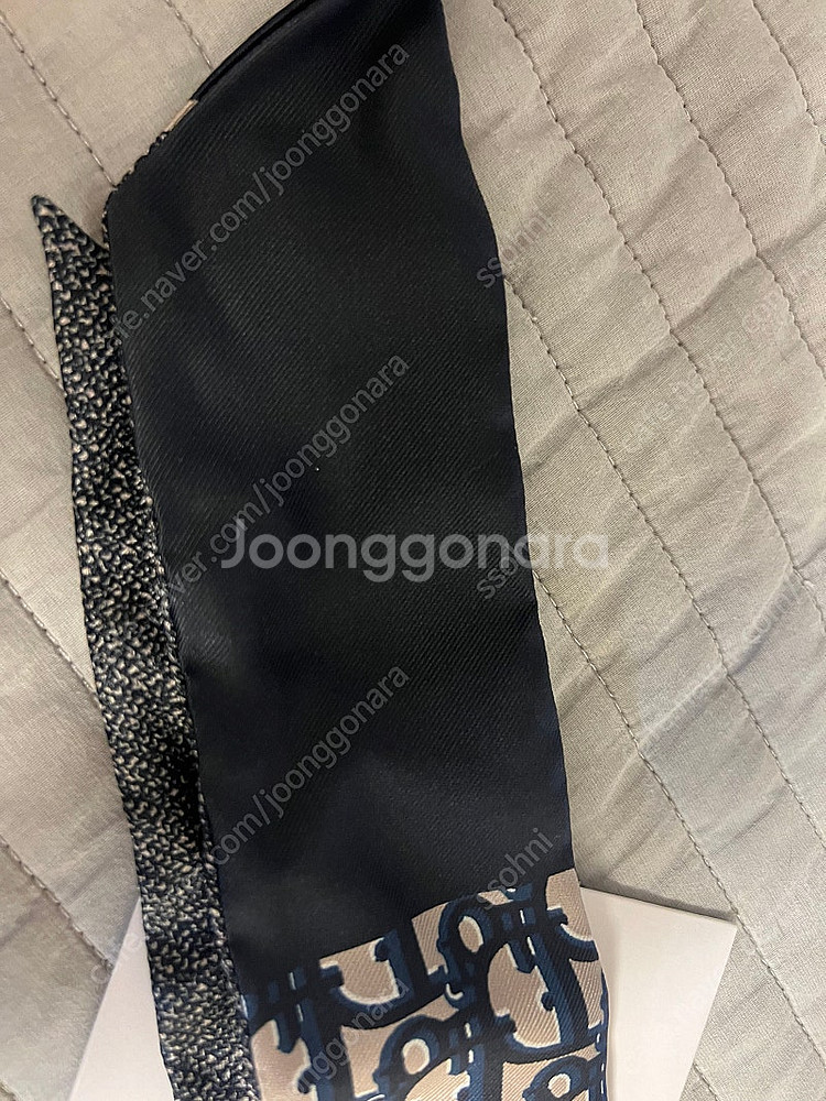 디올 오블리크 미차 네이비 스카프--1