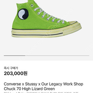 Converse × Stussy × Our Legacy Work Shop Chuck 70 High Lizard Green 컨버스 x 스투시 x 아워레가시 290