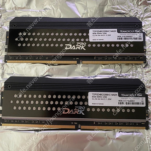 팀그룹 Teamgroup Dark Pro 3200mhz cl14 (DDR4 RAM, 8GB x 2)