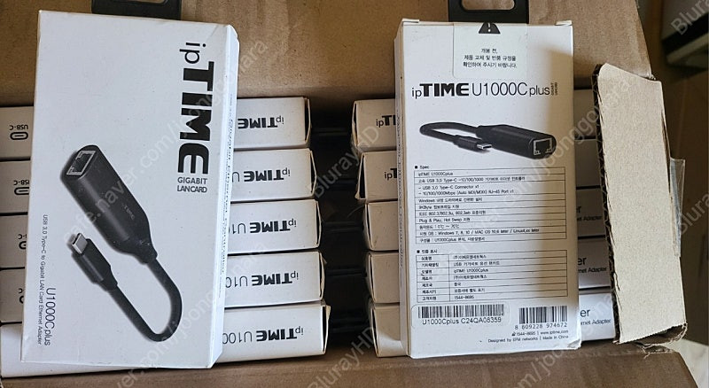 iPTIME U1000cplus C타입 노트북 유선 랜카드--1