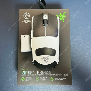 레이저 Viper V3 Pro 화이트 (바이퍼 v3 pro / 바브삼) + 시카다 그립테이프