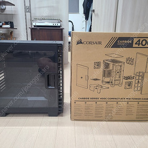 커세어 케이스 블랙 (CORSAIR CARBIDE SERIES CLEAR 400C) 팝니다.