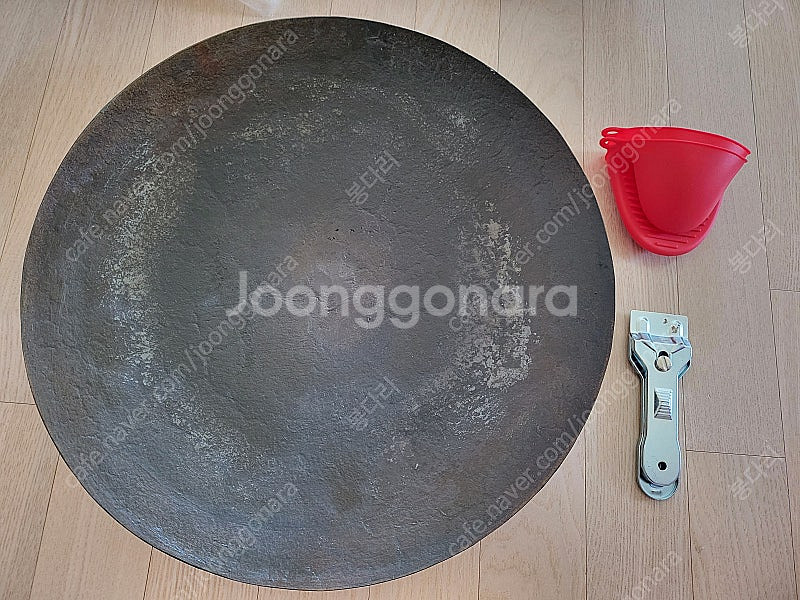 안성주물 솥뚜껑 전골 무쇠 그리들 (가방, 스크래퍼, ...--1