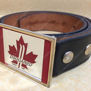 디스퀘어드2 가죽 벨트 단풍 로고 버클 L 사이즈 dsquared2 leather belt