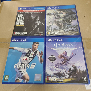 ps4 게임 일괄 피파19,호라이즌 제로던,라스트오브어스,몬스터헌터월드