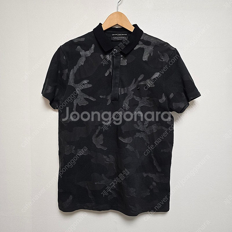 발렌티노 락스타드 카모플라주 폴로 티셔츠 블랙(S)--0
