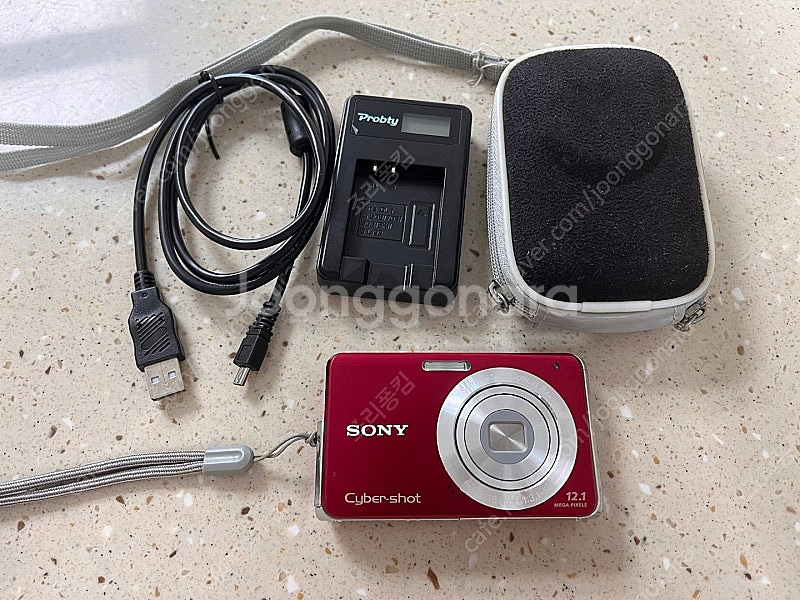 소니 사이버샷 빈티지 카메라 DSC-W190 상태 S급--0
